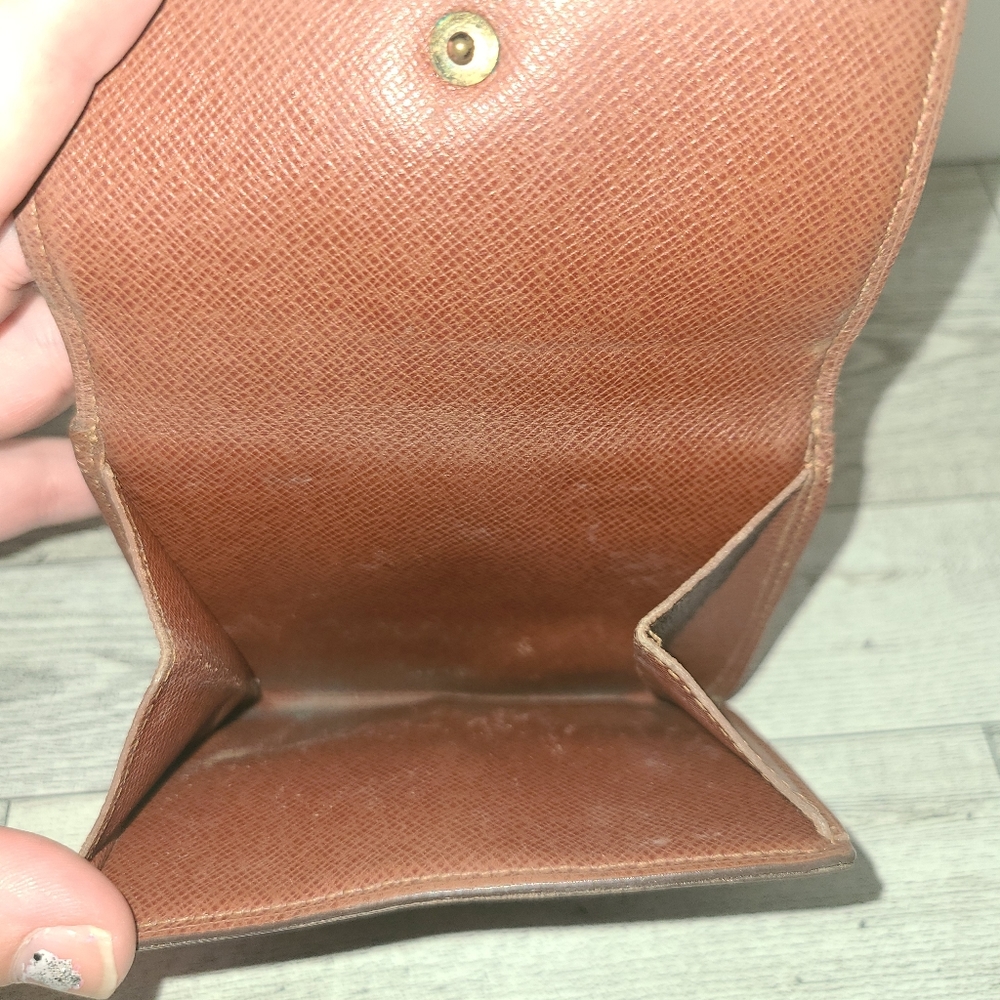 Authentic Louis Vuitton Wallet Coin Purse Brown Tan Leather - Picture 4 of 15